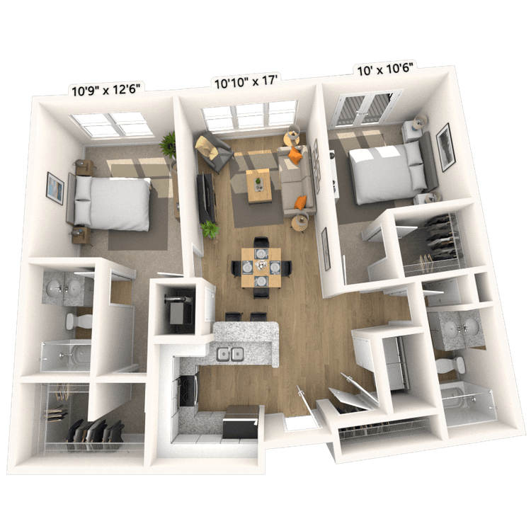 Floorplan image of unit 1346P2