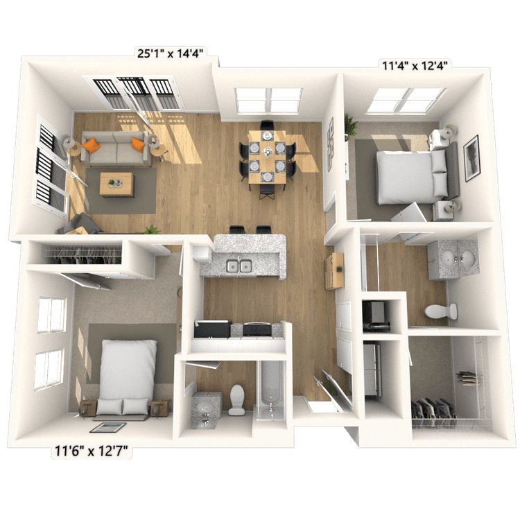 Floorplan image of unit 1453P2