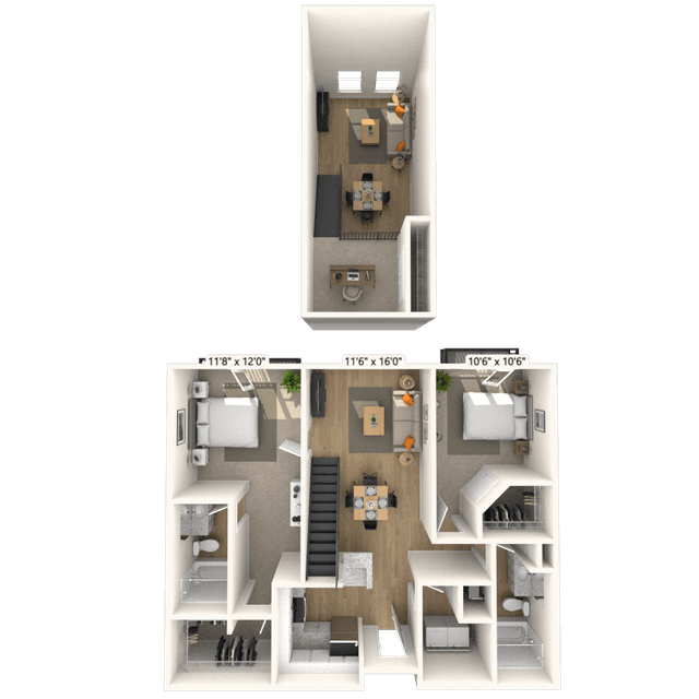 Floorplan image of unit 1467P2