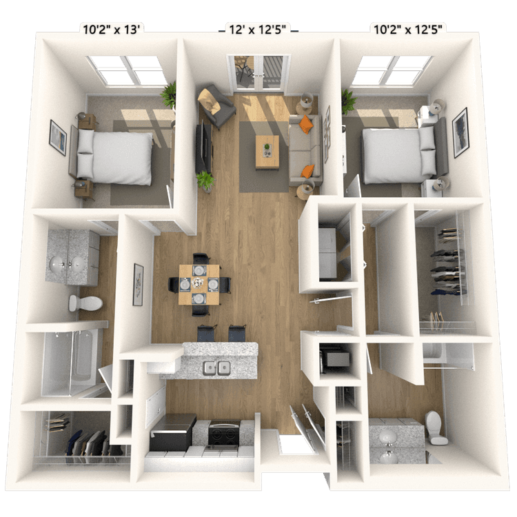 Floorplan image of unit 3309P3