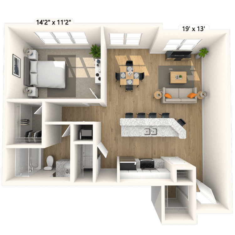 Floorplan image of unit 1101P2