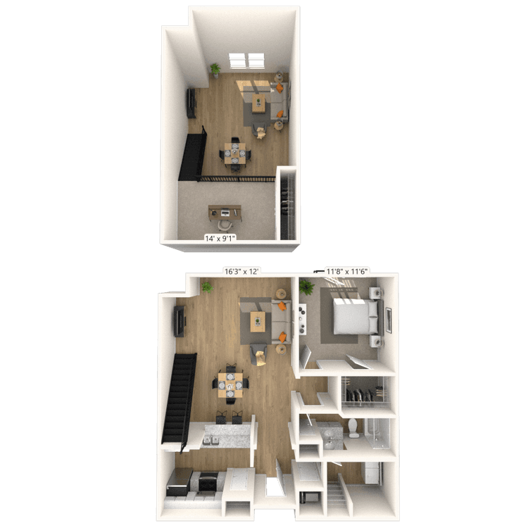 Floorplan image of unit 1476P2
