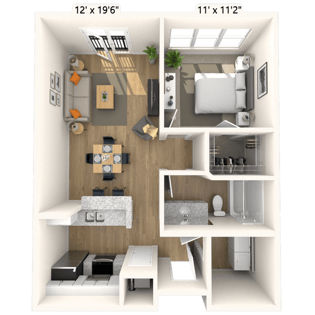 Floorplan image of unit 1134P2