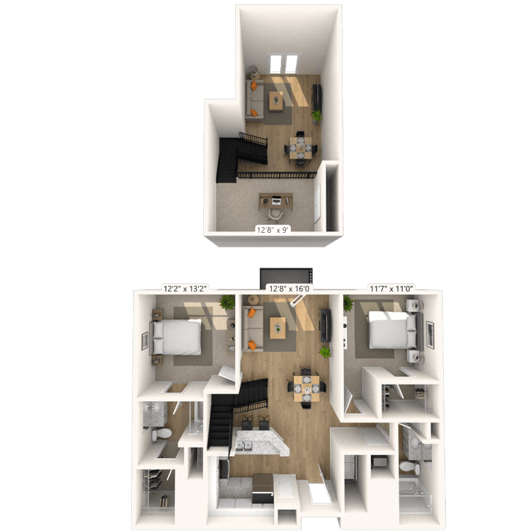 Floorplan image of unit 1484P2