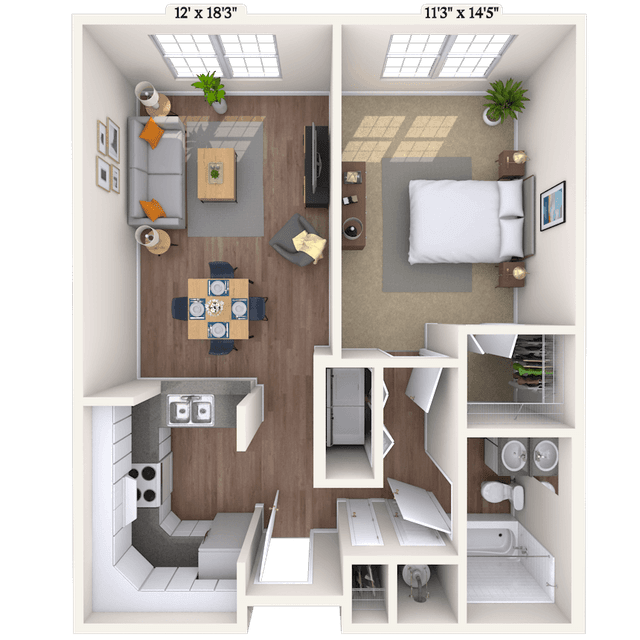 Floorplan image of unit 1215