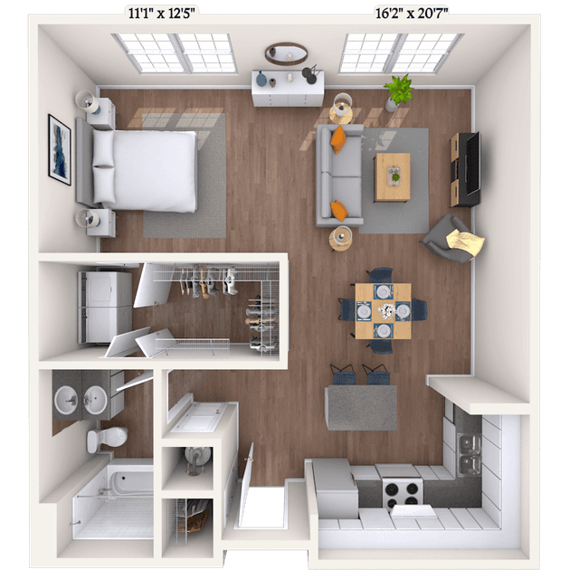 Floorplan image of unit 4105