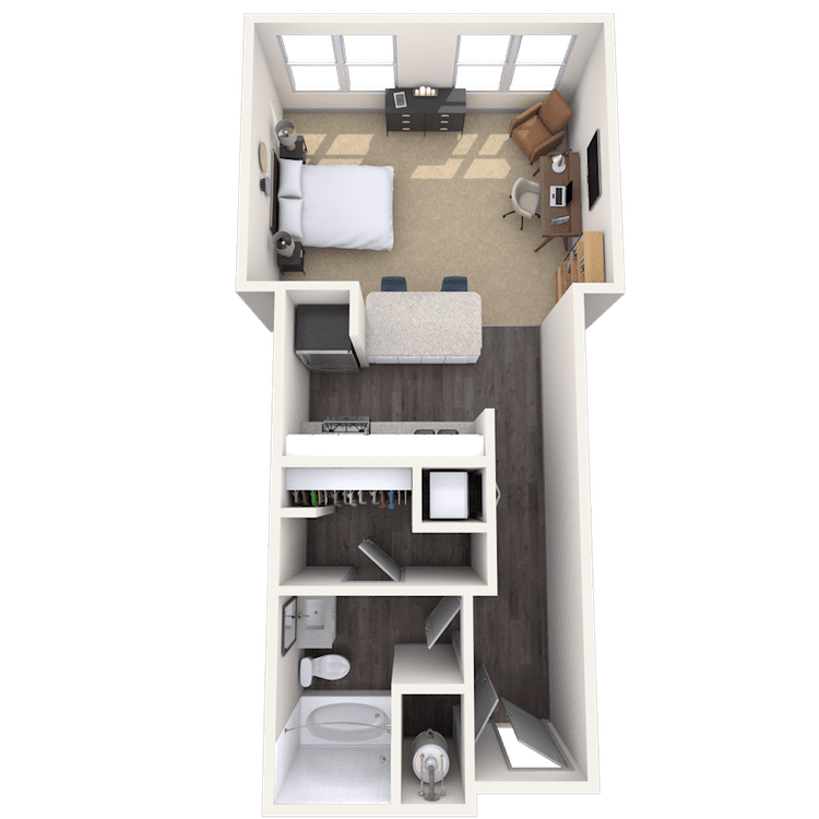 Floorplan image of unit 2317