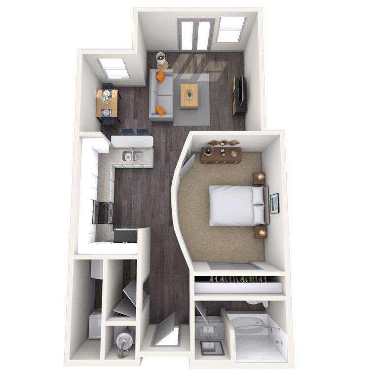Floorplan image of unit 3107