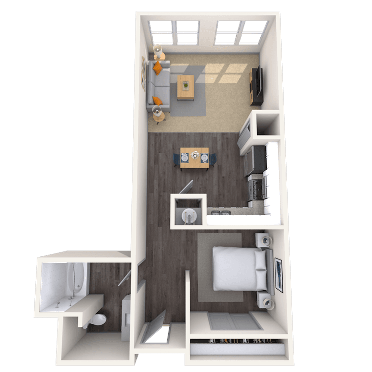 Floorplan image of unit 3206