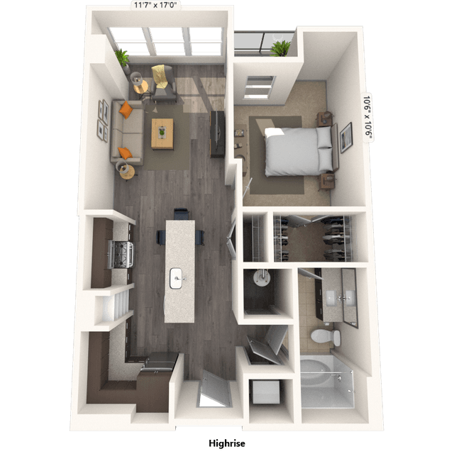 Floorplan image of unit 2209