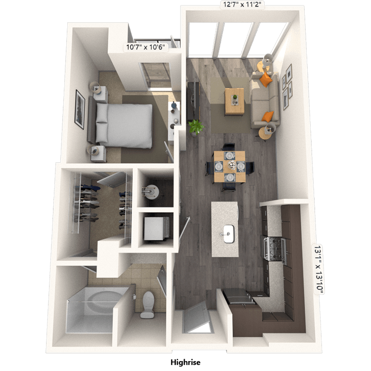 Floorplan image of unit 2315