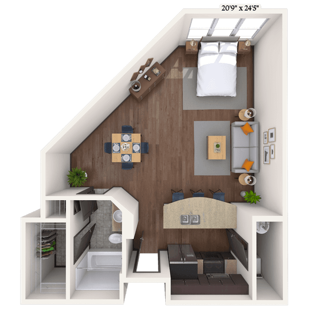 Floorplan image of unit 2432