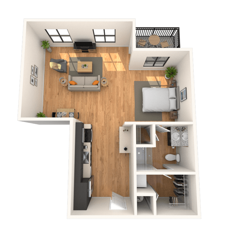 Floorplan image of unit 137