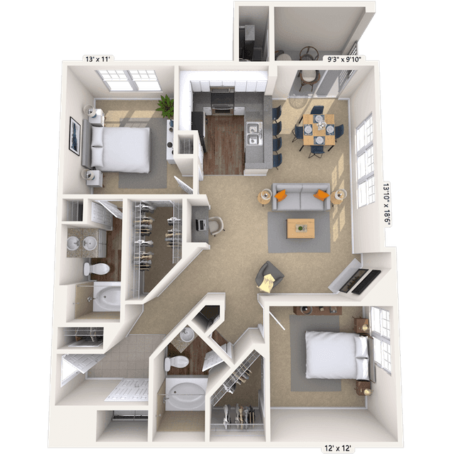 Floorplan image of unit 6109