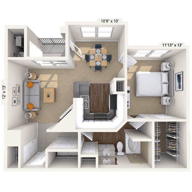 Floorplan image of unit 10305