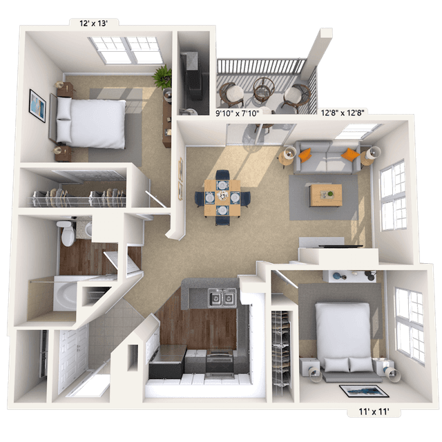 Floorplan image of unit 7101