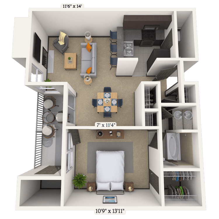 Floorplan image of unit 102B8304
