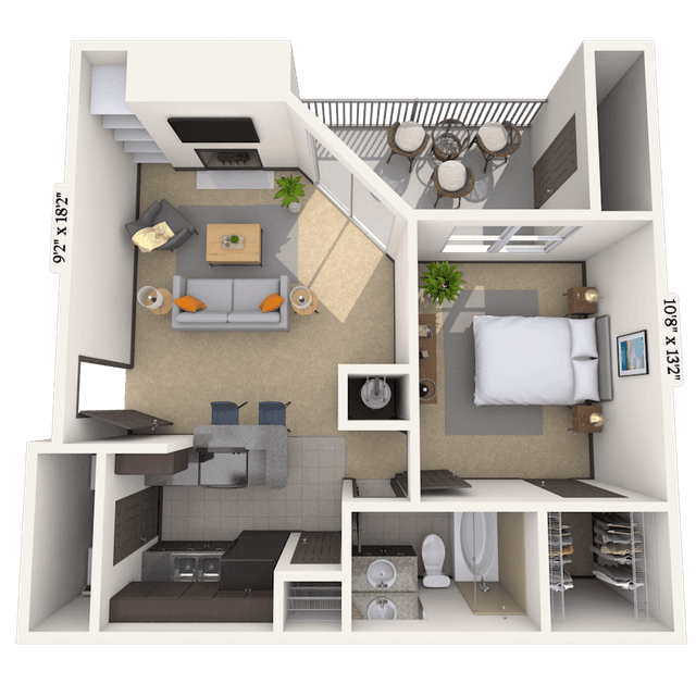 Floorplan image of unit 112B1525