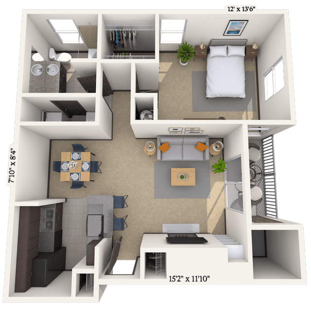 Floorplan image of unit 202B8310