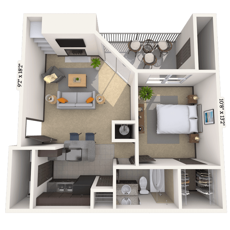 Floorplan image of unit 203B1509