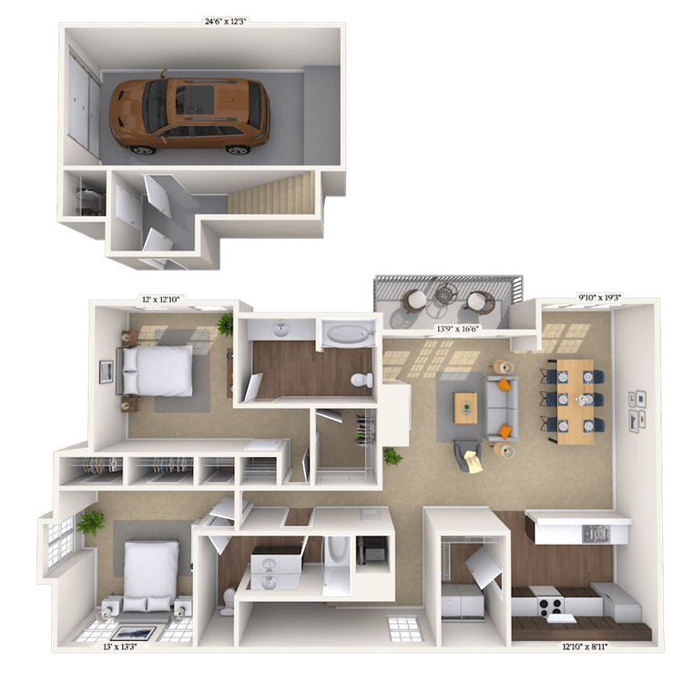 Floorplan image of unit 1127