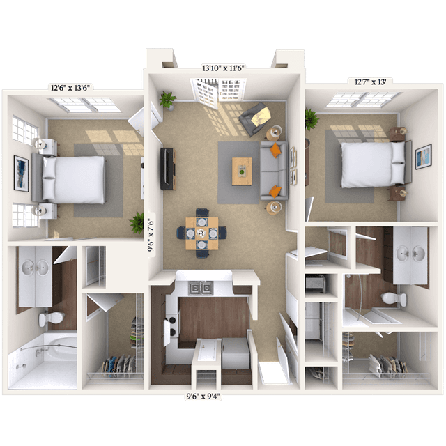 Floorplan image of unit 209