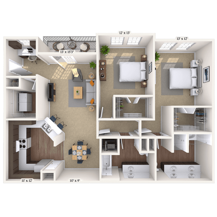 Floorplan image of unit 413