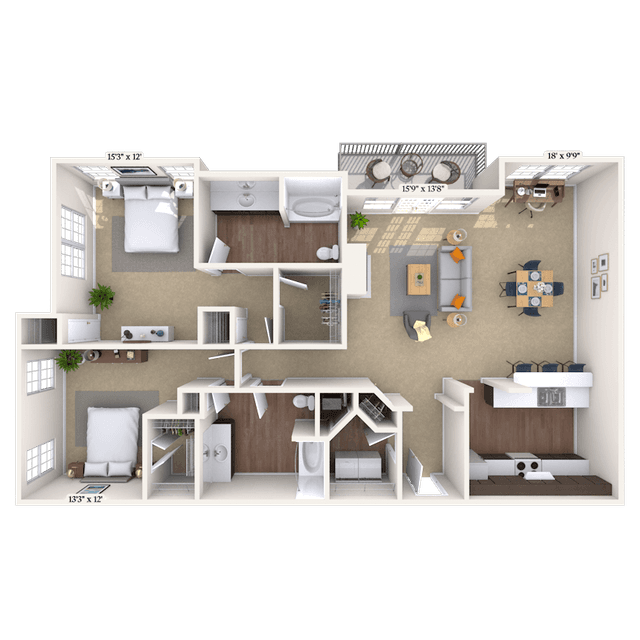 Floorplan image of unit 431