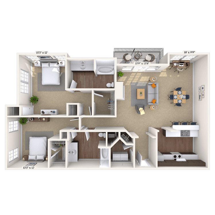 Floorplan image of unit 831