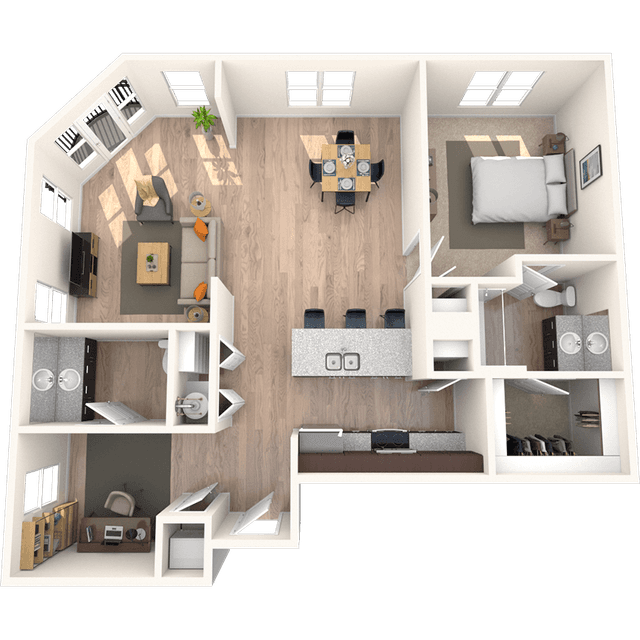 Floorplan image of unit 2101