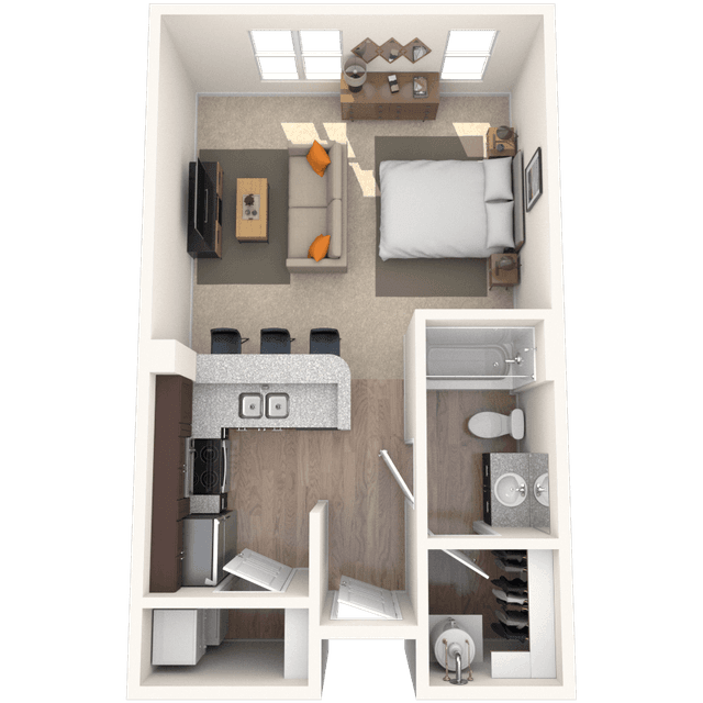 Floorplan image of unit 2307