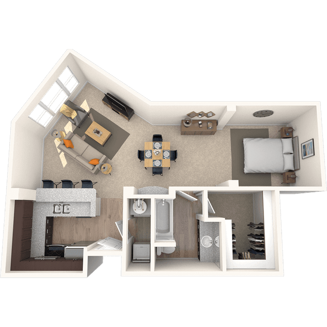 Floorplan image of unit 312