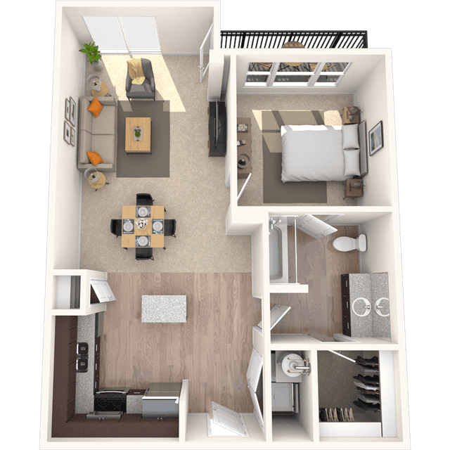 Floorplan image of unit 3214