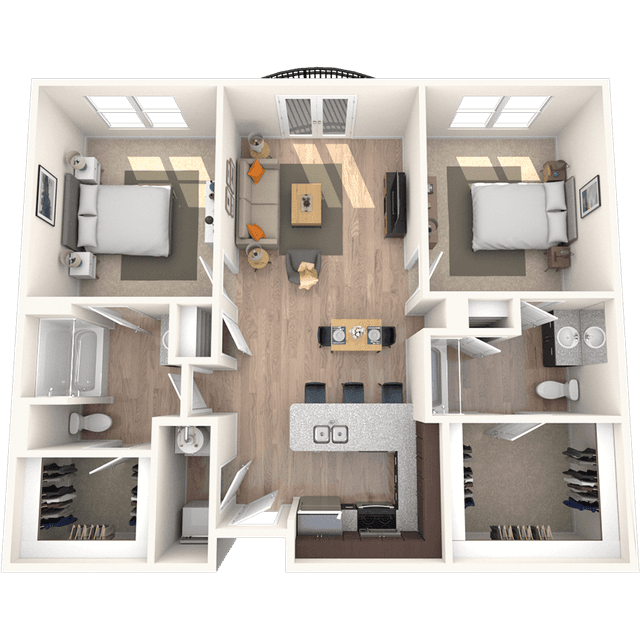 Floorplan image of unit 3404
