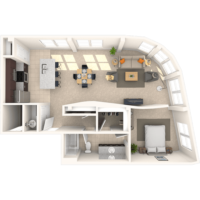 Floorplan image of unit 3502