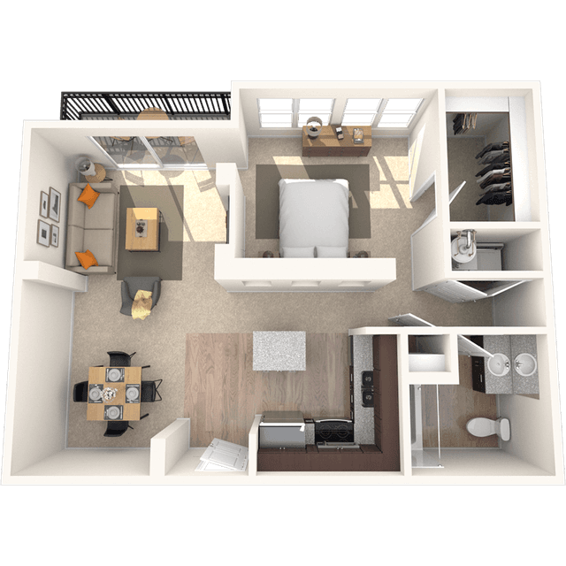 Floorplan image of unit 3517