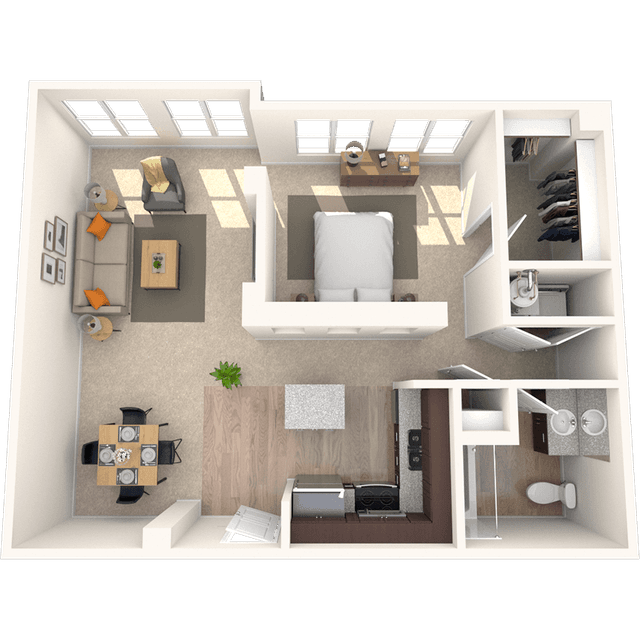 Floorplan image of unit 3611