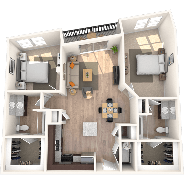 Floorplan image of unit 3706