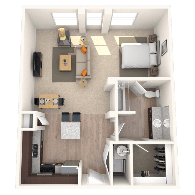 Floorplan image of unit 3805