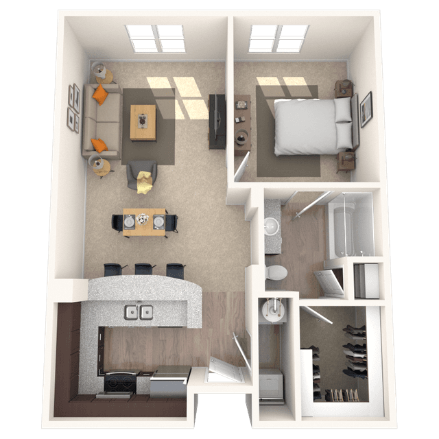 Floorplan image of unit 409