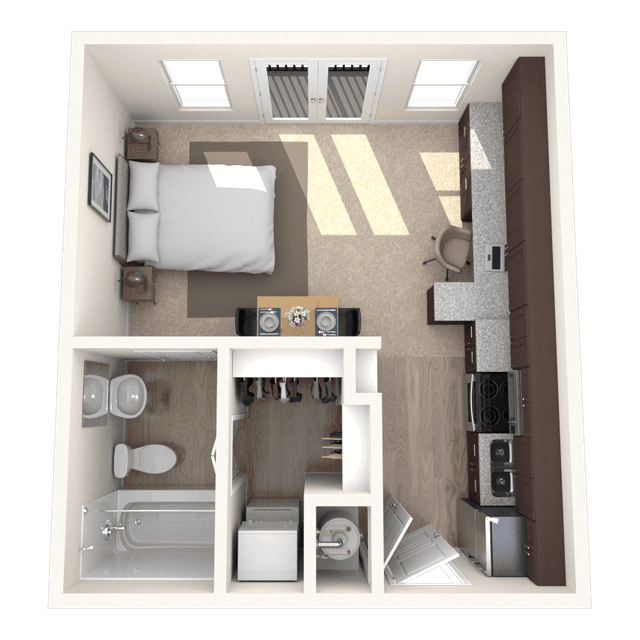 Floorplan image of unit 421