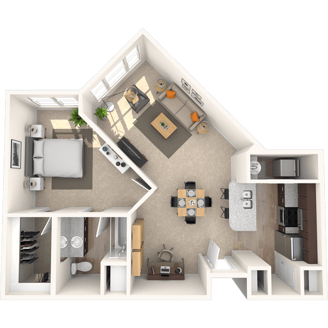 Floorplan image of unit 439