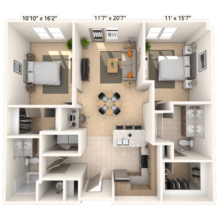 Floorplan image of unit I 1421