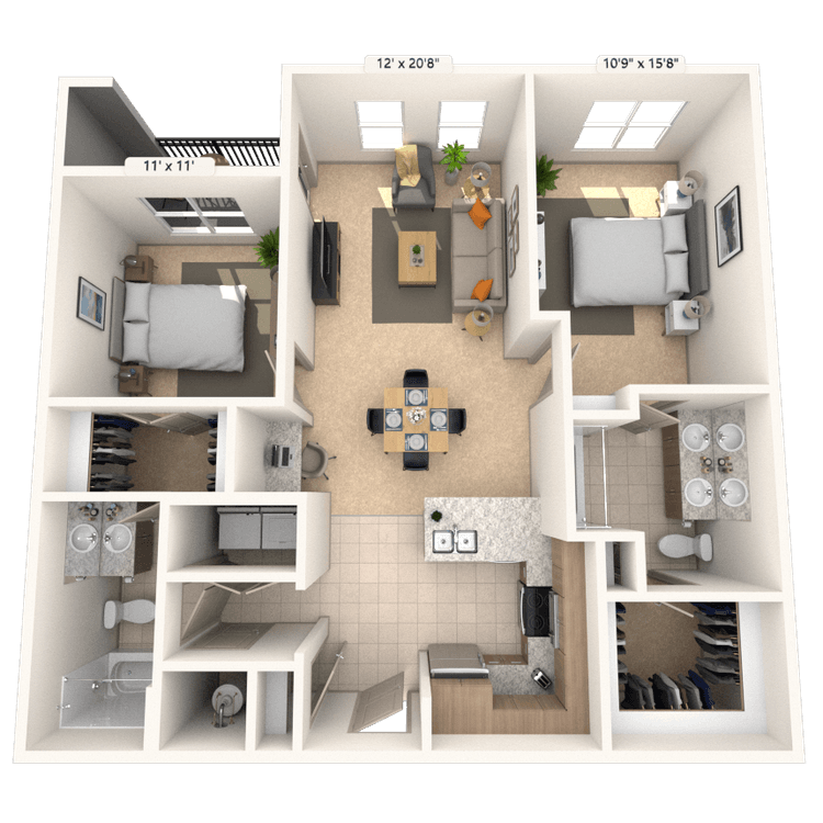 Floorplan image of unit I 8208