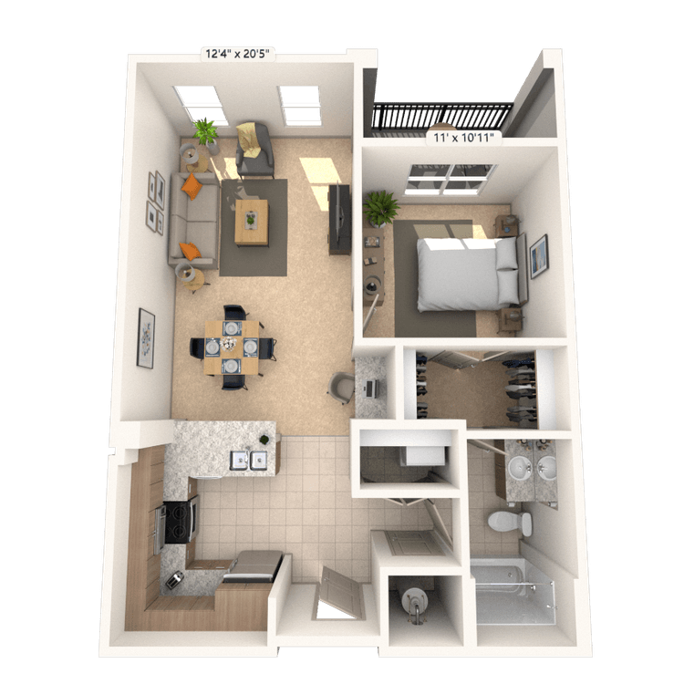 Floorplan image of unit I 1409