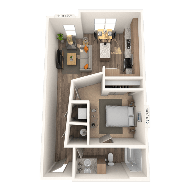 Floorplan image of unit 2205
