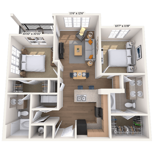 Floorplan image of unit 32105