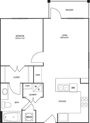 Floorplan image of unit 13201