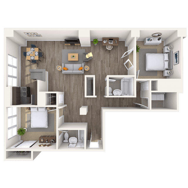 Floorplan image of unit 211