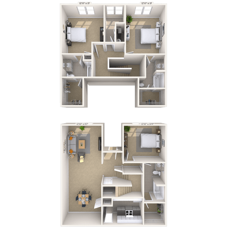 Floorplan image of unit 4TH